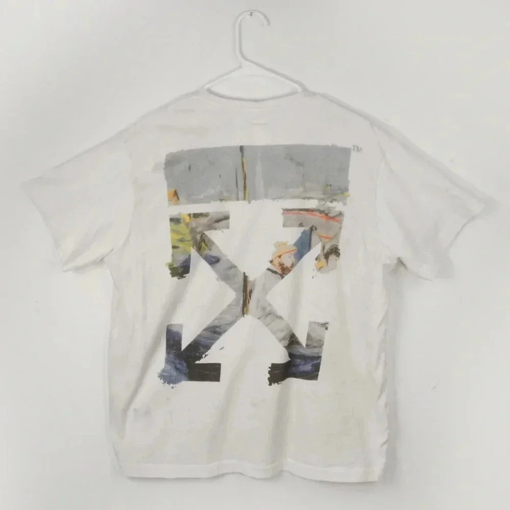 Off-White 2019 Oil Painting Arrows White Short Sleeve Tshirt